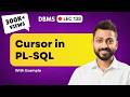 What Is Cursor In PL SQL With Example