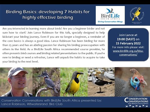 Conservation Conversations: Birding Basics - Lance Robinson (15 Feb 22)