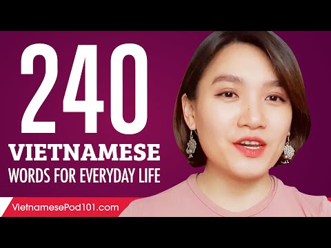240 Vietnamese Words for Everyday Life - Basic Vocabulary #12