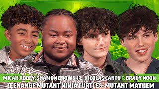 TMNT Mutant Mayhem Cast Interview: Nicolas Cantu, Micah Abbey, Brady Noon, Shamon Brown Jr. video