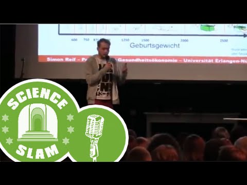 Science-Slam-Finale 2014: Warum sind Neugeborene so leicht? (Simon Reif)