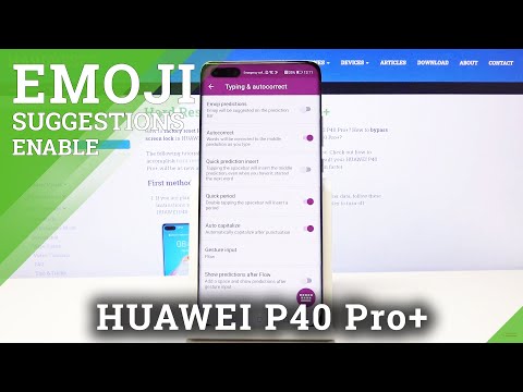 How to Turn Disable Emoji Suggestions on HUAWEI P40 PRO+ -   Turn On / Off Predictive Emoji