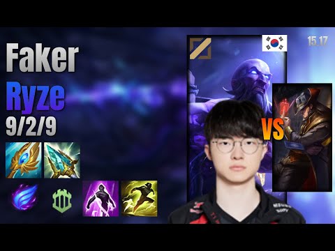 Faker Mid Ryze vs Twisted Fate lol KR solo rank Full Game 15.17 | 페이커 라이즈 vs 트위스티드 페이트