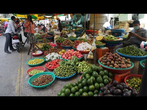 Morning Food Market Scene @Phsa Century Plaza - Walk Around Street Food Century Plaza Market