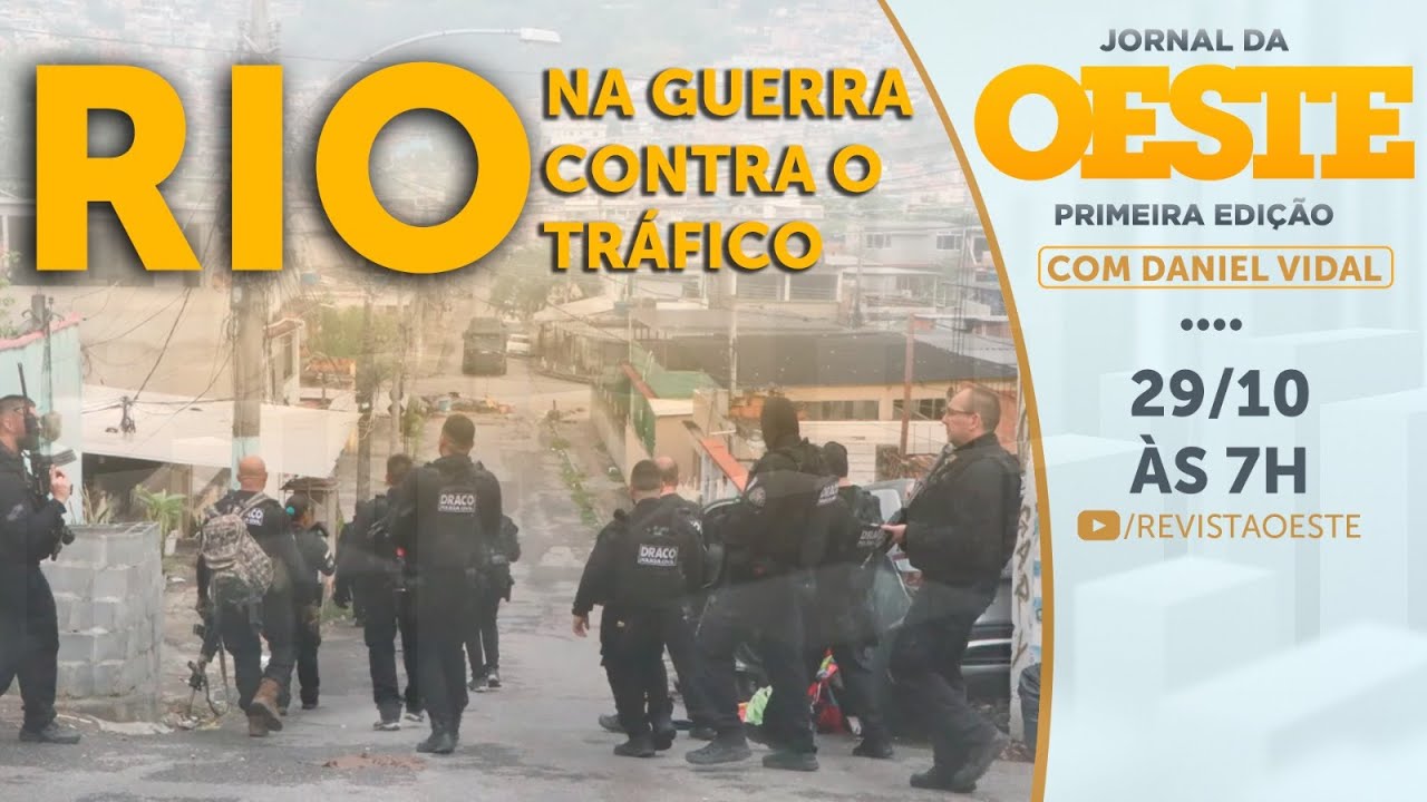 RIO TEM CENÁRIO DE GUERRA E CV LANÇA BOMBAS POR DRONE | JORNAL DA OESTE - 1º EDIÇÃO - 29/10/2025