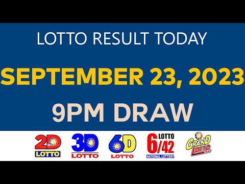 Lotto Result Today SEPTEMBER 23 2023 9pm Ez2 Swertres 2D 3D 6D 6/42 6/55 PCSO