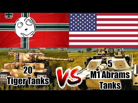 WW2 German Tiger vs M1 Abrams Tank War - Who Will Win?  - ARMA 3
