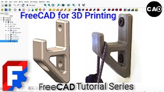 FreeCAD for 3D Printing – Project 01 of 40 | Heavy Duty Wall Hook | Step-by-Step Modeling Tutorial