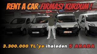 3 MİLYON TL'YE İHALEDEN 5 ARABA ALDIK | Rent a Car Firması Kurdum!