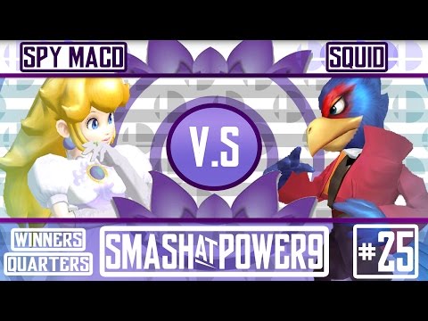 S@P9 #25 - SSBM - SPY | MacD (Peach) VS Squid (Falco) Winners Quarters