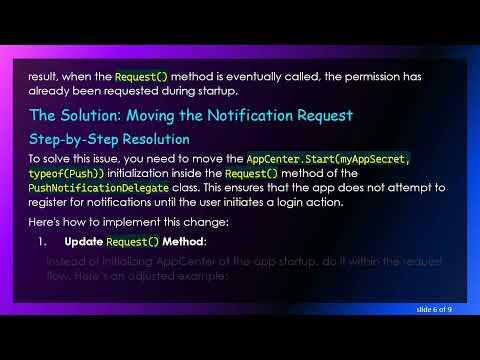 Unlocking Notification Permissions Post-Login in Xamarin Forms