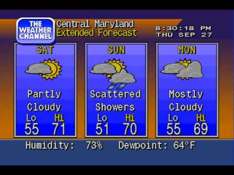 Weatherstar 4000 Emulator 3.1 - Baltimore, MD 8PM 9/26/2012