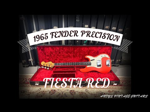 1965 FENDER PRECISION BASS - FIESTA RED - Andy's Vintage Guitars