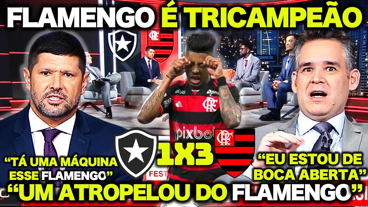 FLAMENGO É TRICAMPEÃO da SUPERCOPA do BRASIL ! "FLAMENGO HUMILHOU O BOTAFOGO !"