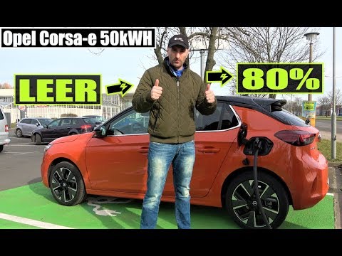 Opel Corsa-e: So schnell lädt er von LEER auf 80% + Ladekurve!