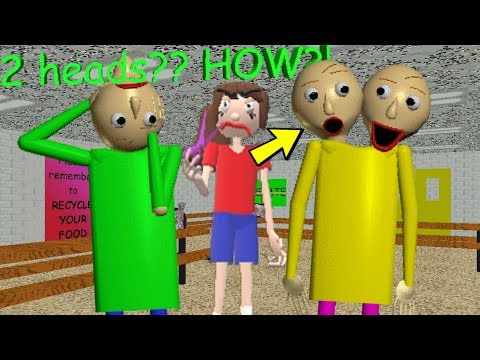 BALDI HAS 2 HEADS?! 2X SMARTER!! | Baldi's Basics MOD: The Crazy School