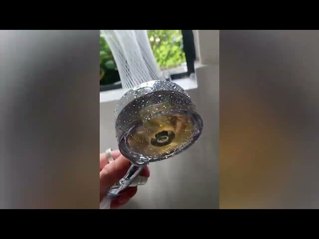 راس دش محمول باليد موفر للمياه بضغط عالٍ مزود بمروحة