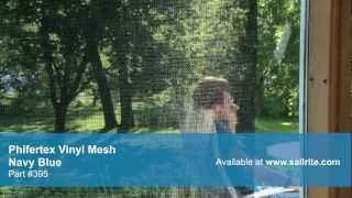 Video of Phifertex Mesh Navy Blue 395 - Vinyl Mesh Fabric
