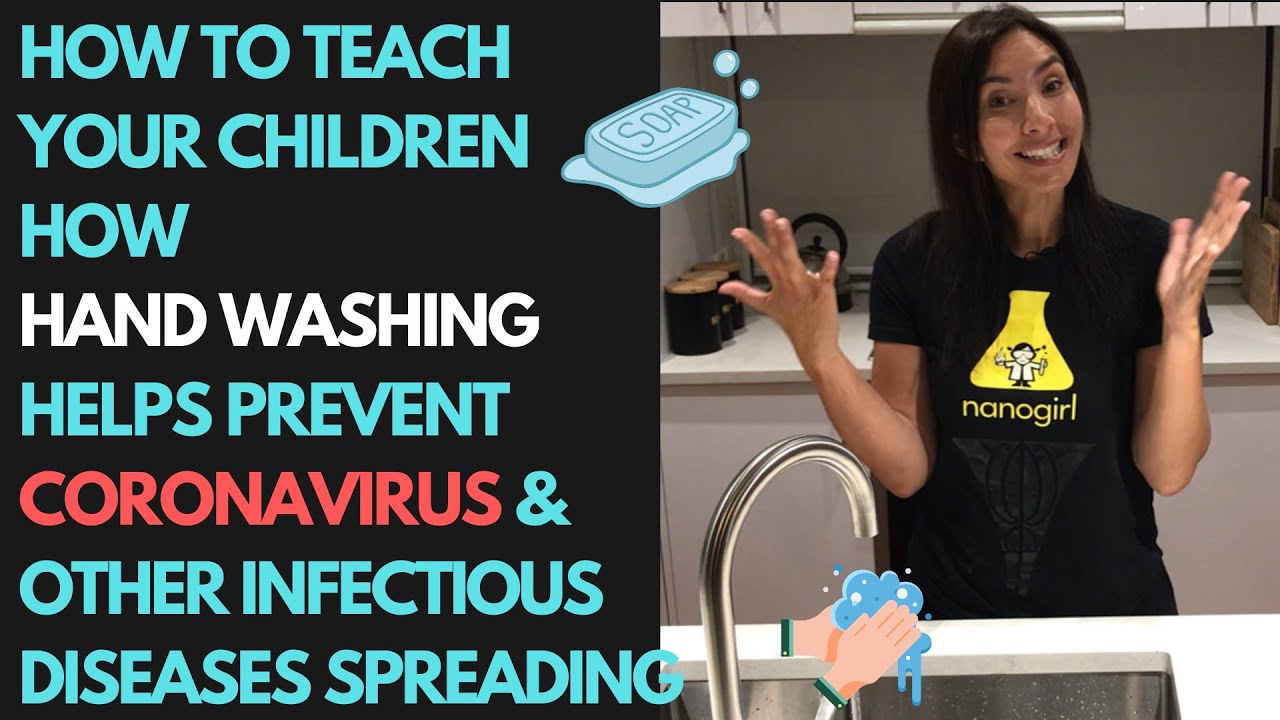 Teaching kids how washing your hands fights viruses  