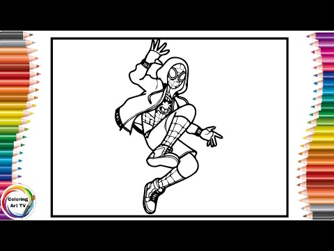 miles morales  with hoodie coloring pages/Miles Morales  As a Spiderman coloring pages