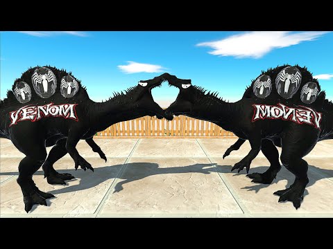 VENOM SPINOSAURUS DEATH FALL - Animal Revolt Battle Simulator