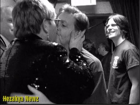 Elton John KISSES Paul McCartney On The MOUTH...Backstage at NYC Concert!!