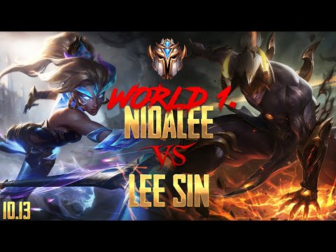 World#1 Nidalee vs TR#5 Lee Sin Challenger elo  | Game Play #6