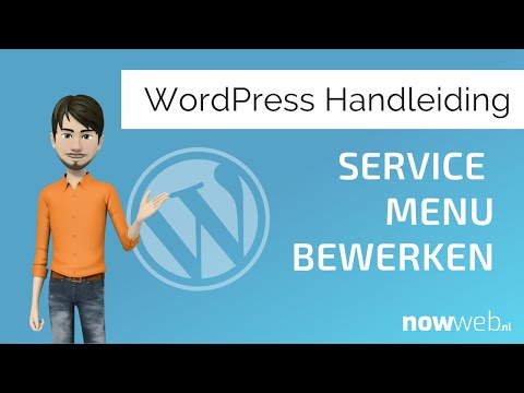 , title : 'Service menu bewerken - Wordpress handleiding'