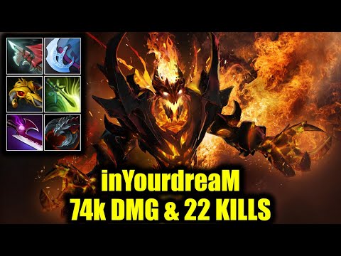 🔥 74k DMG & 22 Kills - Shadow Fiend - inYourdreaM - DOTA 2 Pro Game Highlights
