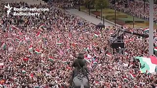 Thousands March In Hungary As Orban Faces Growing Opposition To Pro-Russia Policy