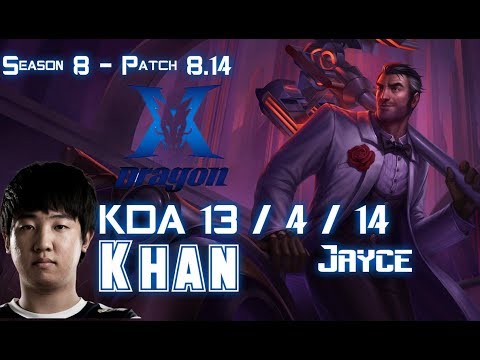 KZ Khan JAYCE vs DARIUS Top - Patch 8.14 KR Ranked
