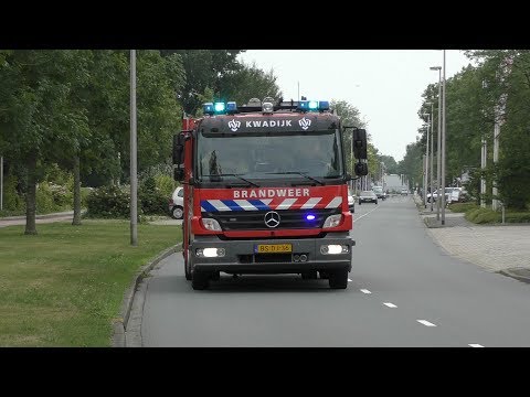 Brandweer met Spoed naar een Woningbrand aan de Wipmolen in Purmerend