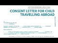 Sample Letter Of Consent To Travel With Grandparents