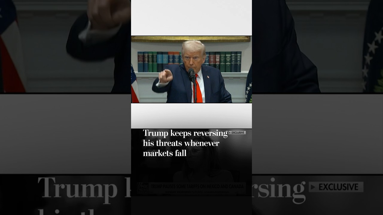 Trump keeps reversing his threats whenever markets fall