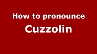 How to pronounce Cuzzolin