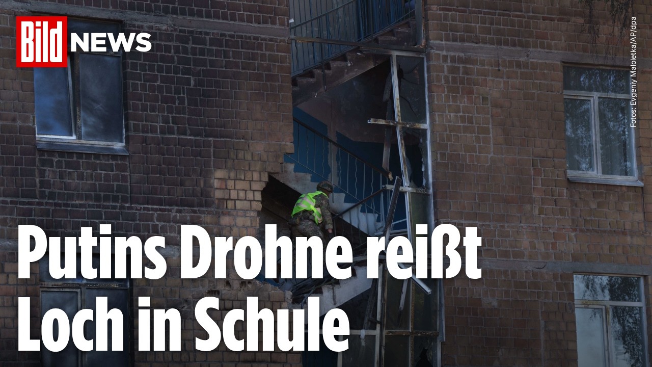 Kiew: Russlands neue Kamikaze-Drohne trifft Schule nur knapp nach Evakuierung