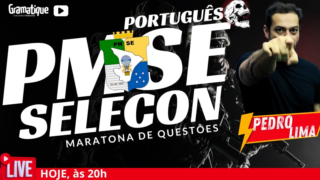 🔴LIVE 12/09  - PMSE com PEDRO LIMA: Maratona de questões SELECON! ✅❌