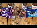 ASMR Nutella Bucket Oreo Chocolate Mixing ASMR Satisfying Video