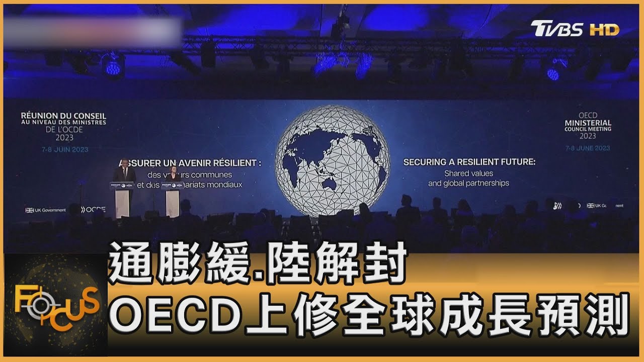 通膨緩.陸解封 OECD上修全球成長預測