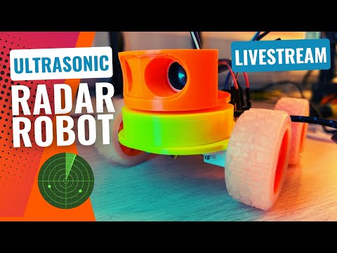 YouTube Thumbnail for Build a Radar robot using Ultrasound with Raspberry Pi Pico - Full Livestream version