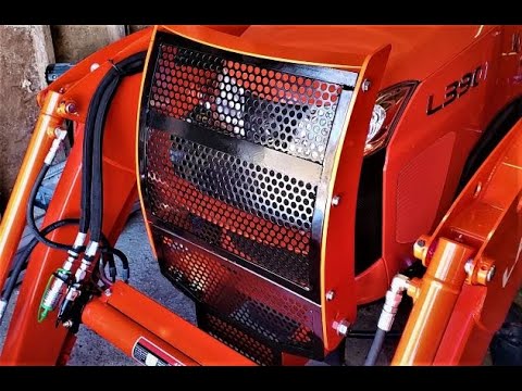 Kubota L3901 modifications part 9 - Fabricating a brush guard grill