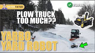 Can A Robot Snow Blower Clear The Plow Truck Pile At End of Drive? #yarbo #robot #snowclearingrobot