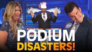 MIND-BLOWING PODIUM DISASTERS!! Steve Harvey LOSES IT!! | Family Feud
