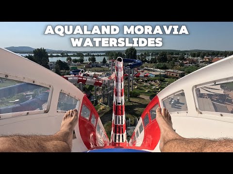 Waterslides in The Largest Water Park in Czech Republic | Aqualand Moravia | Crazy Aquapark videos