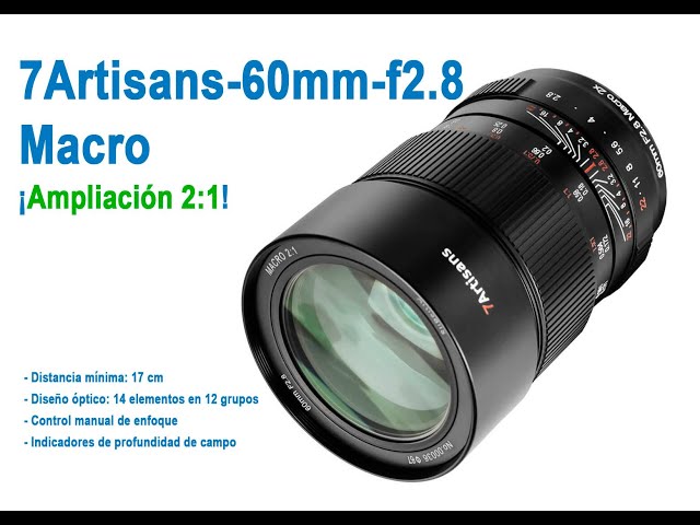 Vídeo relacionado con 7artisans 60mm F2.8 II APS-C 1:1x Super Macro lente de cámara sin espejo adecuado para Canon EOS-M Mount Camera M1 M2 M3 M5 M6 M10
