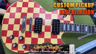 We installed new pickups in the Chibson!