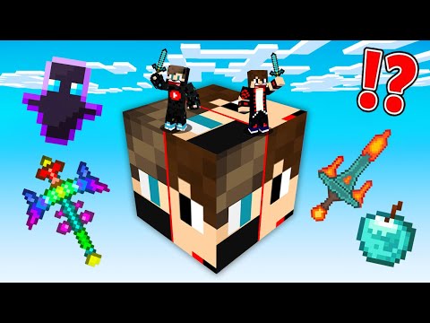 ماين كرافت : عشت 24 ساعة على بلوكة حظ اوكا وامير سلاو ولكن الحظ كارثة !!؟ 🔥😱 نص وجه #1