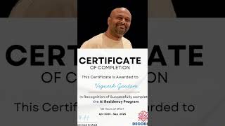 AI Residency Success: Vignesh Gautam 🎓