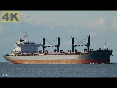4K | ROSSANA - Shipspotting Elbe near Otterndorf - 4K VIDEO