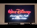Closing To The Great Mouse Detective 1992 VHS Canadian Copy